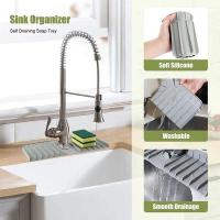 Fregadero de retención de drenaje, grifo antipulverización y de silicona, almohadilla absorbente de agua a prueba de salpicaduras, accesorios de baño y cocina - details 7