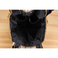 Nuevo estilo, banda de encaje de perlas japonesas, bolsa tejida de cuerda de papel hecha a mano, bolso de verano para mujer, bolsa de vacaciones tejida de cuerda de papel - details 11