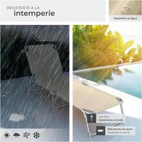 Silla Plegable Resistente a la Intemperie Tumbona de Piscina Regulable con Respalda - details 2