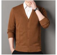 Cardigan Casual para Hombres Cuello en V Pantalón de Moda de Otoño e Invierno Tejido de Botones - details 9
