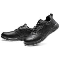 Zapatos de trabajo de seguridad con aislamiento de 6KV para hombres y mujeres, zapatos de cuero negros impermeables, zapatos de cocina antideslizantes, botas indestructibles - details 6