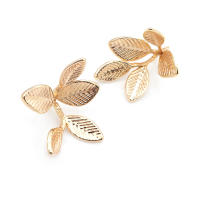 Colgantes de hojas de árbol de latón de Color dorado de 18K, accesorios para collar y pendientes, joyería Diy de alta calidad - details 7