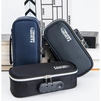 Gran Estuche de Lápices con Cerradura de Contraseña Color Sólido Duradero Para Oficina o Escuela - details 12