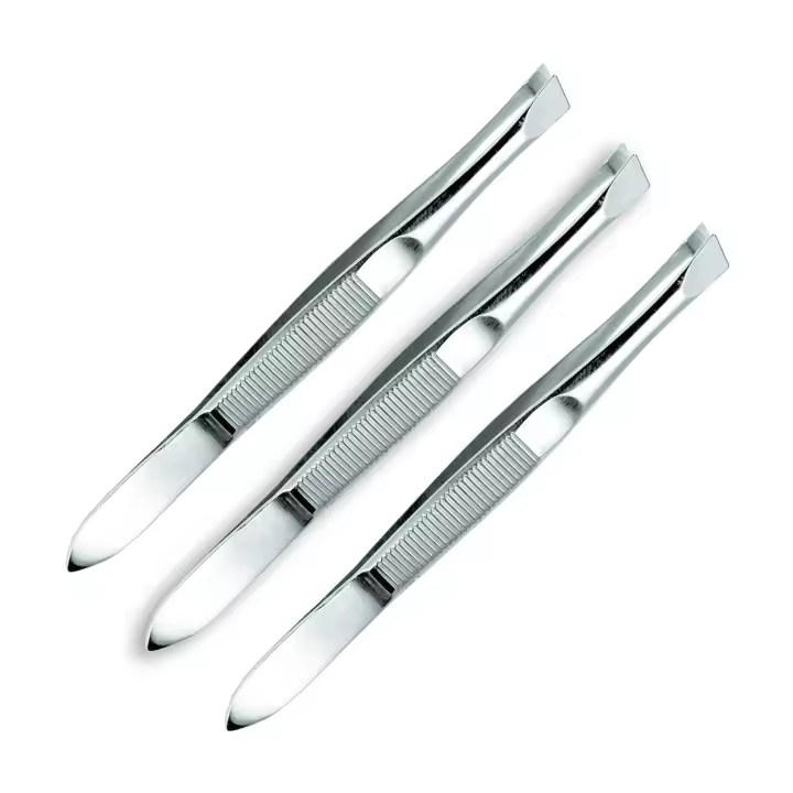 Alemania-Pinzas de Punta inclinada para dar forma a las cejas y pinzas de vello Facial y corporal, 3 unidades - 1