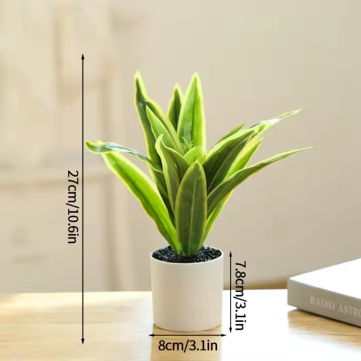 Plantas Artificiales de Plástico Bonsái Pequeño, Maceta de Simulación, Adornos para Jardín y Mesa - 1