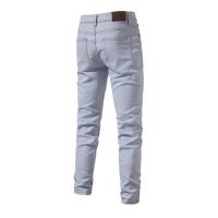 Pantalones de mezclilla lavados personalizados para hombre, Pantalones rectos ligeramente elásticos, informales, a la moda, primavera y otoño, nuevos - details 2