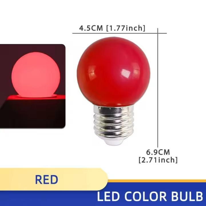 Bombillas LED Coloridas 10Pcs Lámpara de Bombilla E27 3W AC 220V-240V Linterna para Decoración de Hogar y Fiestas - 1