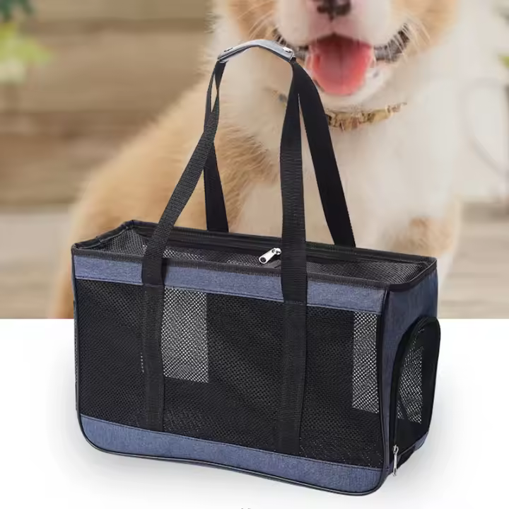 Bolso de viaje portátil para mascotas, bolsa de un solo hombro para cachorros, gatos y perros, transpirable, suministros de vera - 1