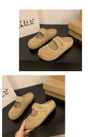 Baotou medias zapatillas ropa exterior de mujer, nuevas zapatillas perezosas de mujer de suela gruesa de primavera y verano. - details 11