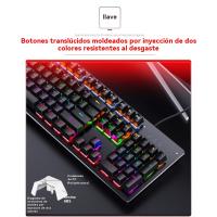 Summoner True Teclado Mecánico Eje Intercambiable Gaming Cyan Eje Gaming Punk Con Cable USB - details 10