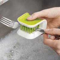 BladeBrush-limpiador de cuchillos y cubiertos, cepillo de cerdas para fregar, lavado de cocina, antideslizante, talla única, Verde - details 3