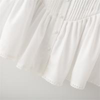 PB & ZA 2025, vestido con tirantes de color sólido con dobladillo plisado ancho, Falda corta, novedad de verano, vestido blanco pequeño para mujer - details 11