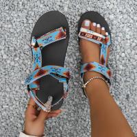 Verano plano ligero con sandalias de playa de punta redonda para mujer - details 2