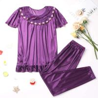 Conjunto de pijama de satén grande 5XL, pijamas cortos, decoración del hogar de mediana edad, pijamas de mujer baratos - details 23