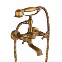 Juego de grifo de bañera de baño de estilo Retro, palanca única, ducha de mano, grifo mezclador de bañera - details 8