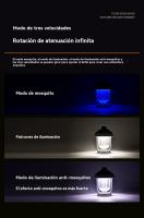 lampara mata mosquitos Retro al aire libre multifunción faroles de camping recargable - details 2