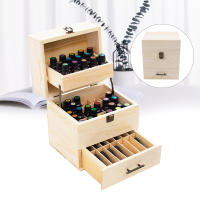 Caja de almacenamiento de madera para aceites esenciales Caja de almacenamiento con 59 ranuras - details 2
