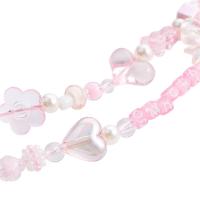 Cuerda colgante para teléfono, cordón para teléfono, colgante de cuentas acrílicas rosas, abalorio para teléfono, cordón de mano para muñeca, correa de mano, correas para teléfono móvil - details 2