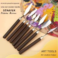 Paleta de Pintura al Óleo Set de 7 Herramientas de Artista Cuchillos de Paleta de Plástico con Mango de Madera Cuchillo de Acero Inoxidable Elástico Ideal para Pintar con Aceite Herramientas de Arte para Niños - details 15