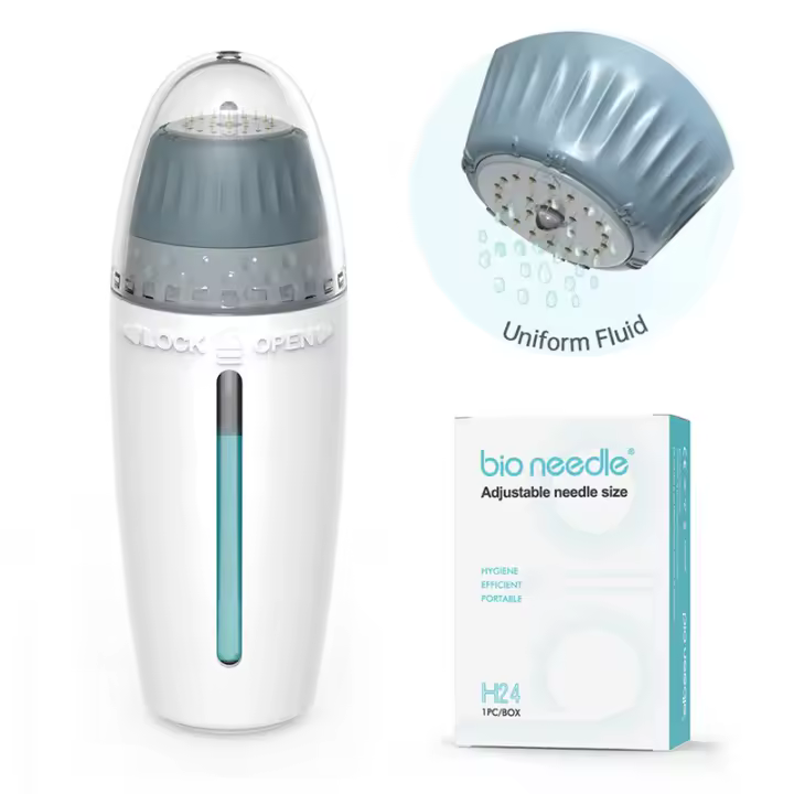 Bio Needle H24 Derma Stamp Titanium Hydra Needle, aguja ajustable eficiente, solución para el rejuvenecimiento de la piel, 10ml, nuevo - 1