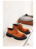 Zapatos de vestir gruesos hechos a mano para hombre, informales, de cuero, de alta calidad, color negro, para fiesta de lujo - details 12