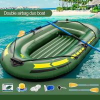Bote inflable portátil para pesca, bote de Kayak, canoa, balsa para lago con bomba de extracción para adultos - details 2