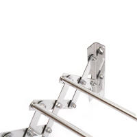 Perchero de Secado de Ropa de Acero Inoxidable Plegable 5 Barras Retráctiles para Lavandería/Baño - details 5