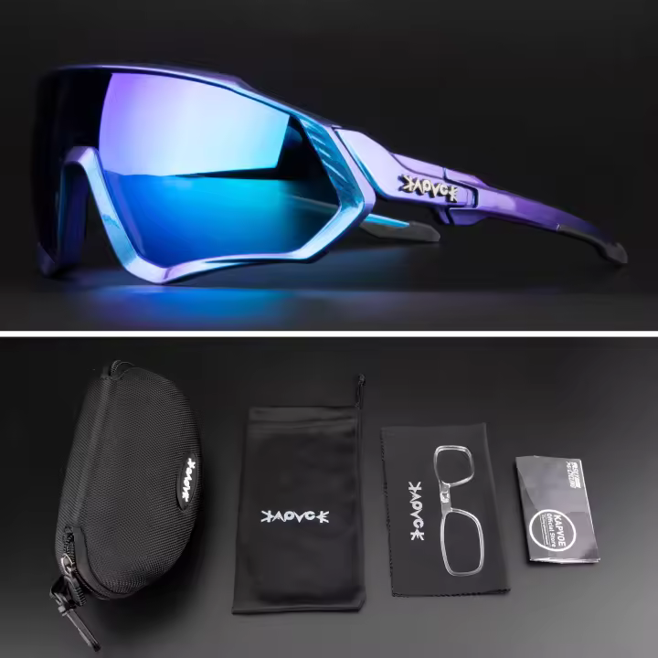 Gafas de Sol para Ciclismo KAPVOE Ajustables de Luz para Hombres y Mujeres Protección UV Material del Marco TR - 1
