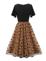 Elegante Vestido Largo con Volantes Retro Hepburn Estilo Vintage de los 50s-60s - details 8