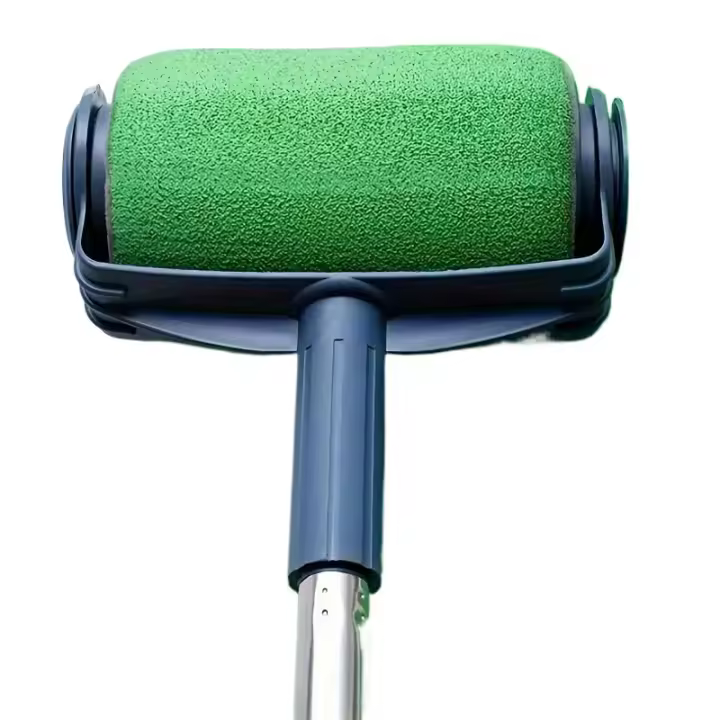1 juego de rodillos de pintura para el hogar con varilla de extensión: cepillo de autosucción grande para pinturas de látex y pared, capa suave y uniforme, rodillo de pintura al óleo, fácil de lograr, herramientas de aplicación de pintura | Pinceles elega - 1