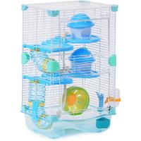 Jaula para Hámster Roborowski Jaula para Hamster 27 * 20.5 * 47cm jaulas Hamsters Grande con Tubos Bebedero comedero Aleatorio (156) - details 0