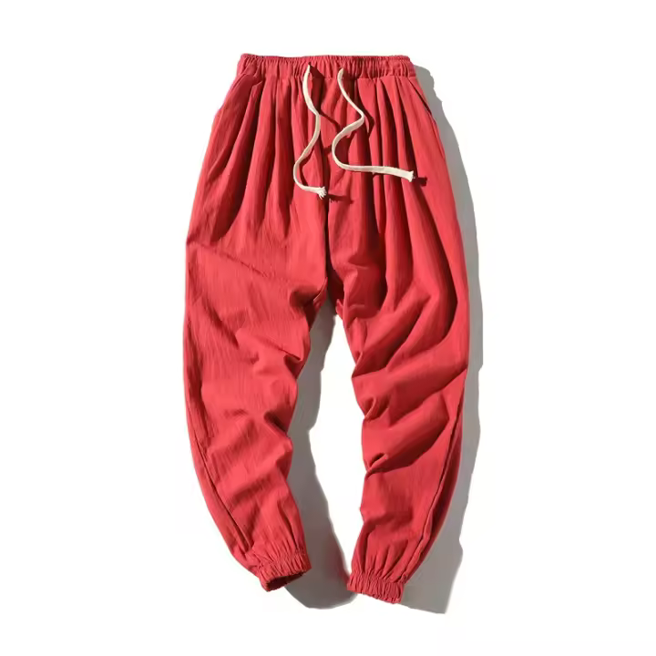 Pantalones de verano para hombre, finos, informales, versátiles, 100% algodón puro hasta la tobillera. - 1