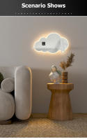 TOMAXIN lámpara de pared LED Cloud, foco de lectura de cabecera, Simple, dormitorio, estudio, Hotel, lámpara de pared con estante giratorio - details 2
