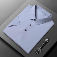 Nueva camiseta personalizada de verano de alta gama para hombre, Polo de marca de moda de negocios de manga corta de color sólido, cómodo y transpirable - details 27