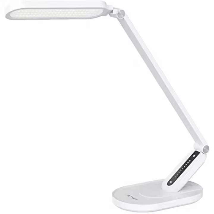 Lámpara de escritorio LED, Lámparas de mesa para el cuidado de los ojos protege los ojos Lámpara de oficina regulable con 5 modos de color Puerto de carga USB Control táctil y función de memoria - 1