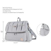 Mochila para mamá bordada acolchada impermeable para pañales, bolso de hombro grande para mujer con cambiador - details 3