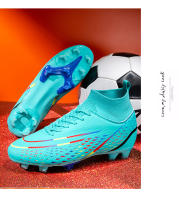 Zapatos de fútbol transpirables de tobillo alto para hombre, botas de fútbol de entrenamiento profesional al aire libre, antideslizantes, ligeras - details 33