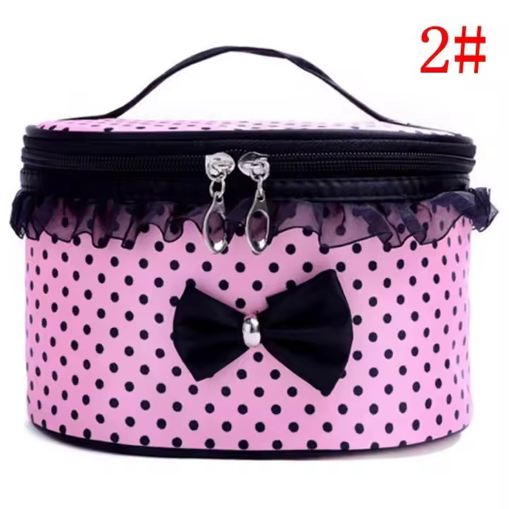 Bolsa de maquillaje de encaje para cosméticos de viaje, organizador de moda, bolsa multifunción de aseo - 1
