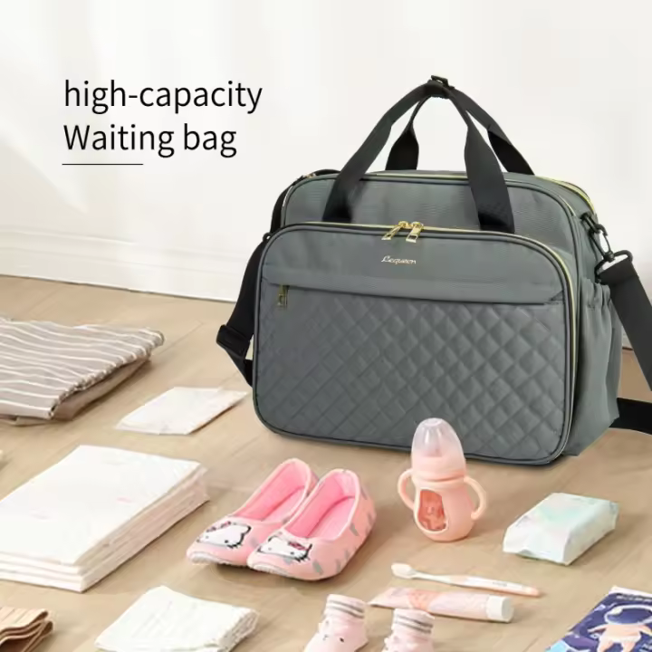 Nuevo Estilo A Prueba de Agua Bolsa de Pañales Negro Bolsa de Viaje de Gran Capacidad Multifuncional Bolsas de Maternidad Madre Cochecito de Bebe - 1