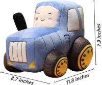 Coche dibujos animados juguete simulación tractor granja almohada de peluche (azul) - details 1
