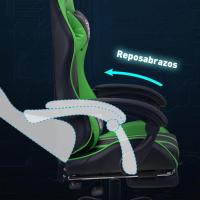 Silla Gaming Silla de Oficina Silla Giratoria Silla de Ordenador Silla de Tareas Silla de Escritorio Silla Ergonómica Silla de Carreras Silla de Cuero Silla PC Gaming (Rojo, con reposapiés) - details 61