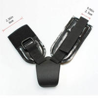 Correas de elevación tipo gancho SBR, gancho de agarre para levantamiento de pesas ajustable, protector de muñeca de potencia auxiliar antideslizante suave, 1 par - details 0