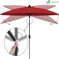 Sombrilla de Playa Grande Parasol Inclinable con Manivela Protección UV para Patio, Jardín, Piscina, Exterior Gris - details 8