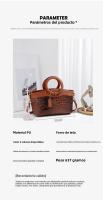 Estilo de bolso de mujer nuevo patrón de cocodrilo personalizado anillo hombro oblicuo span bag - details 1