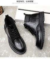 Nuevos y versátiles zapatos de cuero de terciopelo de caña alta botas cortas de moda - details 16