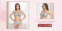 Sujetador de encaje Sexy para mujer, minimizador de realce de figura completa, sujetador de pecho grande inalámbrico de talla grande 36 38 40 42 44 46 48 50 B C D E - details 0