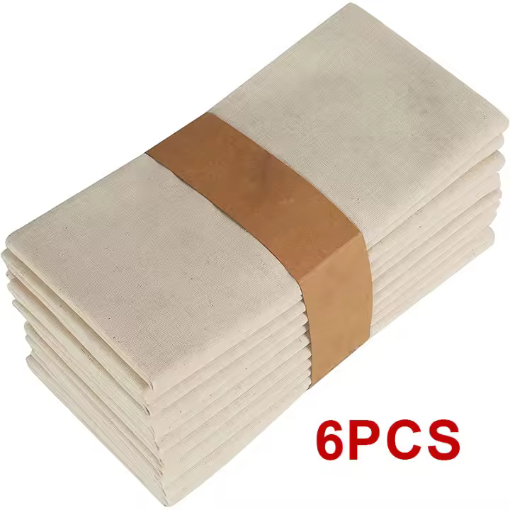 Juego de servilletas de mantel de 6/10/12 45x45cm, almohadillas gruesas de poliéster duraderas, cocina reutilizable, comedor, decoraciones navideñas - 1