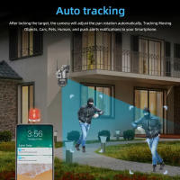 Cámara de Vigilancia Inteligente HD Inalámbrica y Impermeable Monitor de Doble Pantalla para Hogar al Aire Libre Cable de Alimentación Cordado - details 8