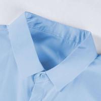 Nueva camisa de negocios de manga corta informal de color sólido para hombre, moda de verano, sin permanente, top cómodo y versátil - details 16