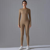 Hamidou-conjunto deportivo de Yoga para mujer, Leggings de gimnasio de secado rápido, de manga larga Camiseta deportiva para correr, pantalones de entrenamiento para correr - details 16
